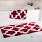 Hastings Home 100 Percent Cotton 2 Piece Trellis Bathroom Mat Set - Burgundy 878079UZH - alternate 1